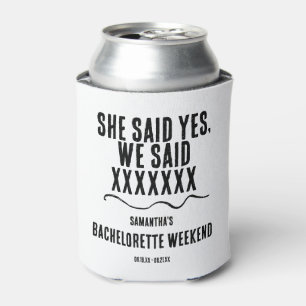 Minimalist Bachelorette Weekend Can Cooler