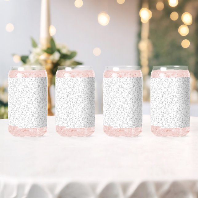 Minimalist Back To School Name Design Can Glass (Insitu (Wedding))