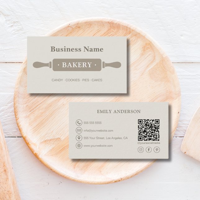 Minimalist Bakery Business Card (Minimalist Bakery Business Card)
