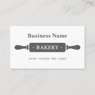 Minimalist Bakery Rolling Pin Business Card