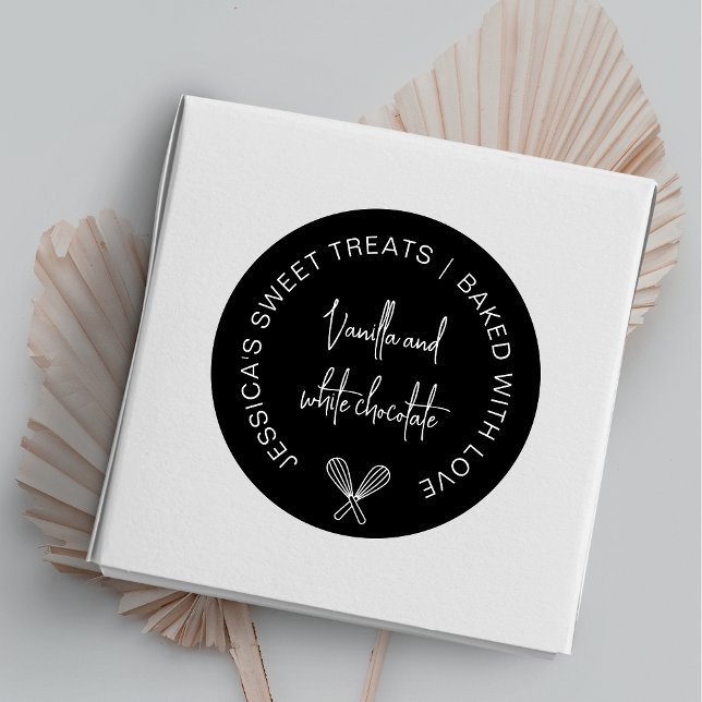 Minimalist Bakery Round Label Flavour Name Sticker (Creator Uploaded)