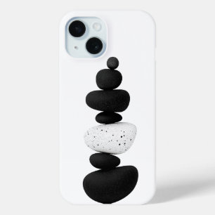 Minimalist Balanced Zen Stones Mindfulness iPhone 15 Case