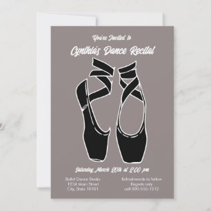 Minimalist Ballet Dance Recital Invitation