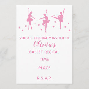 Minimalist, Ballet Recital. Invitation