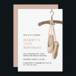 Minimalist Ballet Shoes Ballerina 10th Birthday  Invitation<br><div class="desc">Can be customised to suit your needs.
Gorjo Designs. Made for you via the Zazzle platform. 

// Need help customising your design? Got other ideas? Feel free to contact me (Zoe) directly.</div>