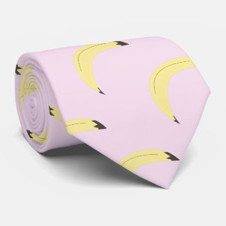 Minimalist Banana Repeat Pattern Fruit Tie