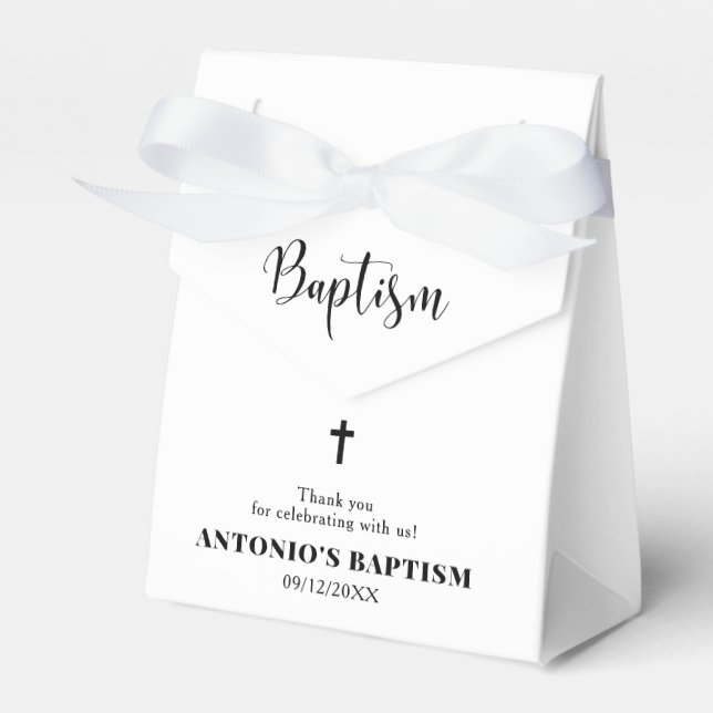 Minimalist Baptism Favour Box (Front Side)