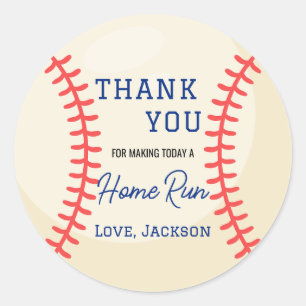 Minimalist Baseball Gifts Favour Thank You Classic Round Sticker
