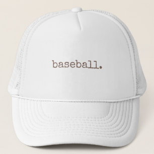 Minimalist Baseball Retro Typewriter Sports Gift Trucker Hat