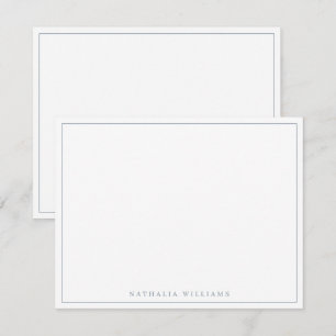 Minimalist Basic Personalise Dusty Blue Stationery Card
