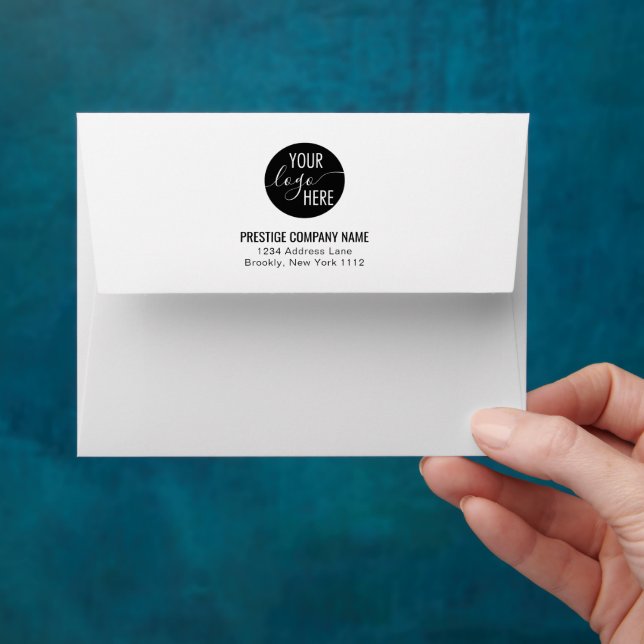 Minimalist Basic Professional Company Logo  Envelope (Hand)