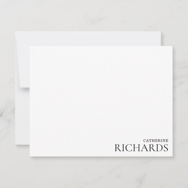 Minimalist Basic Typography Card (Front)