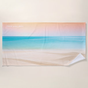 Minimalist Beach Gradient Towel – Sunset Ocean