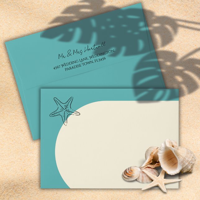 Minimalist Beach Wedding Envelope (Creator Uploaded)