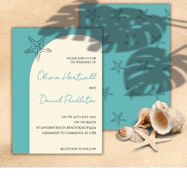 Minimalist Beach Wedding Invitation (Creator Uploaded)