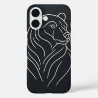 Minimalist Bear Line Drawing