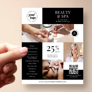 Minimalist Beauty Business Services Promotional Flyer
