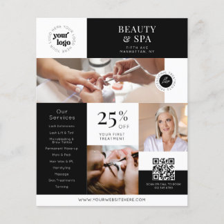 Minimalist Beauty Business Services Promotional Flyer