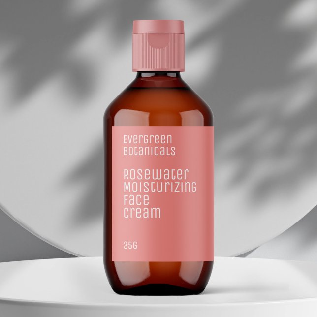 minimalist beauty label - dusty rose colour (Creator Uploaded)