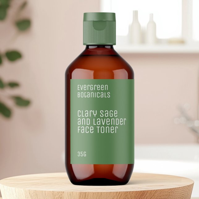 minimalist beauty label - green and white (Creator Uploaded)