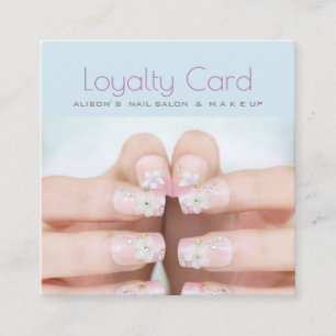 Minimalist beauty salon Nail Salon Loyalty Card