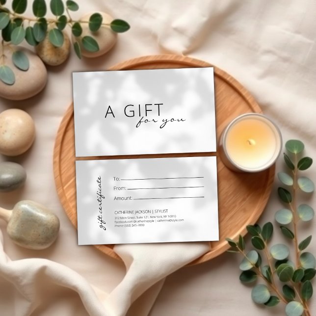 Minimalist Beauty Salon Spa Gift Certificate (Minimalist Beauty Salon Spa Gift Certificate)