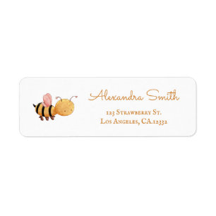 Minimalist Bee Return Address Label