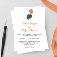 Minimalist Begonia Flower Wedding