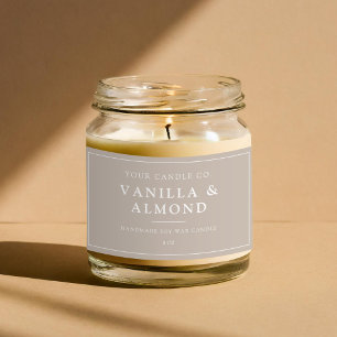 Minimalist Beige Candle Label