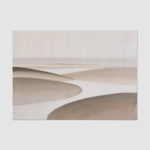 Minimalist Beige Desert Dunes Tissue Paper