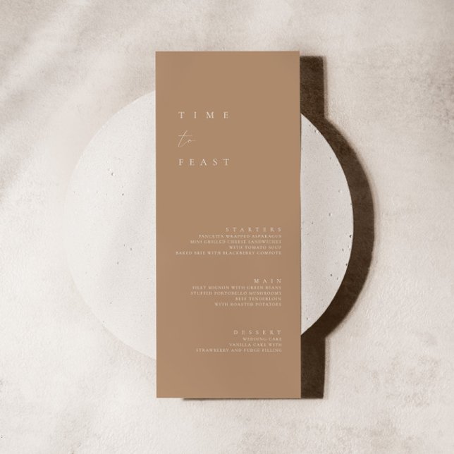 Minimalist Beige & Ivory Wedding Flat Menu (Creator Uploaded)