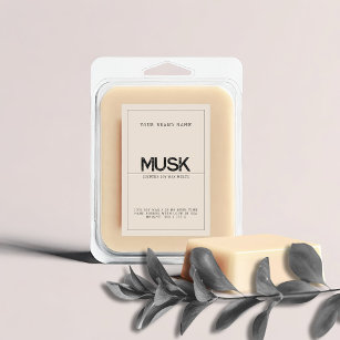 Minimalist beige modern elegant soy wax melts food label