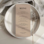 Minimalist Beige Simple Wedding Menu Card<br><div class="desc">Designed to coordinate with our Minimalist All In One Collection, this customisable matching wedding menu card features a clean and simple layout, with classic font. For more advanced customisation of this design, e.g. changing layout, font or text size please click the "CUSTOMIZE" button above. Please contact me for any questions!...</div>