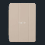Minimalist beige tan custom name monogram iPad mini cover<br><div class="desc">Elegant minimalist modern beige tan custom name monogram iPad mini Cover</div>
