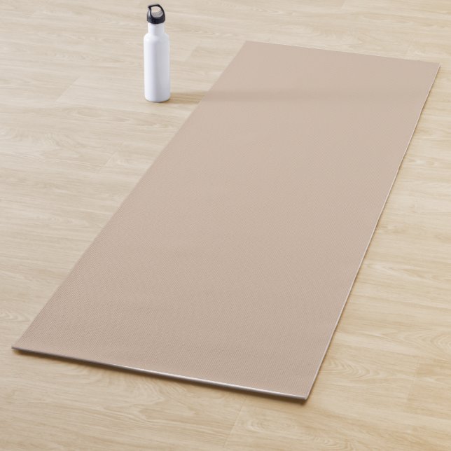 Minimalist beige tan neutral solid plain elegant yoga mat (In Situ)