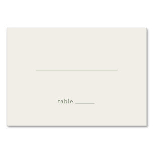 Minimalist Beige Typographic Table Sign Number