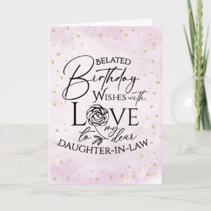 Minimalist Belated Birthday Cards Daughter In Law