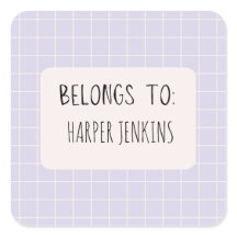 Minimalist "Belongs To" Name Stickers