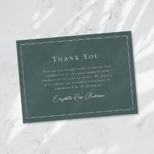 Minimalist Bereavement Funeral Thank You Card