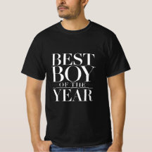 Minimalist Best Boy of the Year Men's Black T-shir