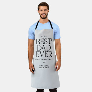 Minimalist Best Dad Ever Modern Father's Day Apron