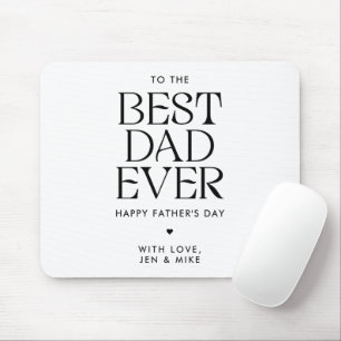 Minimalist Best Dad Ever Modern Father's Day Mouse Pad