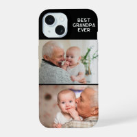 Minimalist Best Grandpa Ever 2 Photo Black