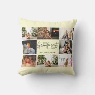 Minimalist Best Grandparents Ever Custom Photo Cushion