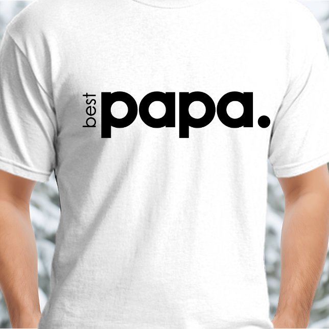 Minimalist "Best Papa" Basic Men's T-Shirt (Creator Uploaded)