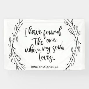 Minimalist Bible Quote Song of Solomon Wedding Banner