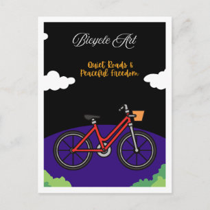 Minimalist Bicycle Art Design Postcard