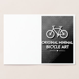 Minimalist Bicycle Art Foil Card