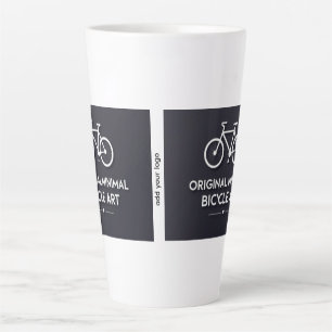 Minimalist Bicycle Art Latte Mug
