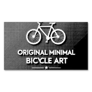 Minimalist Bicycle Art Magnetic Business Card